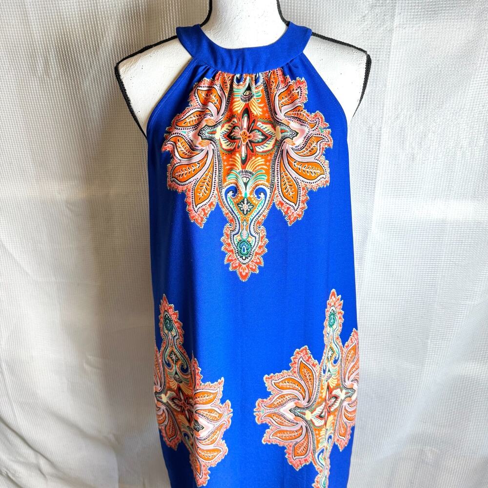 Catherine Malandrino Royal Blue Size S Halter Maxi Dress Vacation Resort Cruise